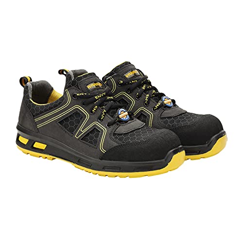 Liberty Warrior Envy Neptune Light weight Safety Shoes for Man | Fiber Glass Toe | Antislip & Water Resistant | Antistatic & Abrasion Resistance | Yellow | Size 5 UK - Image 1