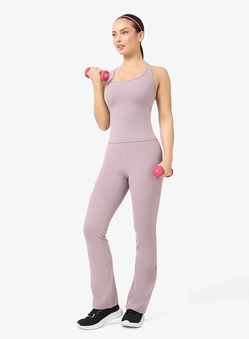 FRWD  Soft Touch Racer Back Seamless Top & Flared Pant Set for Women | Best Price UAE