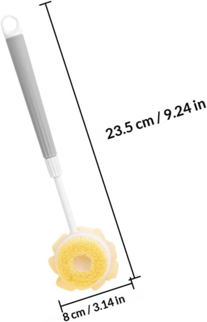 Uonlytech 2pcs 2-in-1 Retractable Handle Bath Brush and Soft Bristle Back Scrubber for Shower Exfoliating Body Brush Suitable for Elderly and Pregnant Women - Image 2