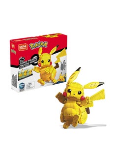 MEGA CONSTRUX Pokemon Jumbo Pikachu Construction Set with character figures, Building Toys for Kids 825 Pieces  - Image 1