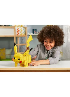 MEGA CONSTRUX Pokemon Jumbo Pikachu Construction Set with character figures, Building Toys for Kids 825 Pieces  - Image 2