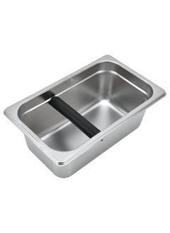 MIBRU Coffee Knock Box Wide Stainless Steel Container Barista Espresso Grind Dump Bin Waste Absorbent Detachable Barista Style Knock Bar and Anti slip Base  - Image 2