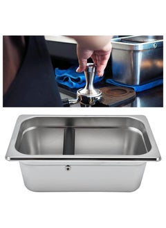 MIBRU Coffee Knock Box Wide Stainless Steel Container Barista Espresso Grind Dump Bin Waste Absorbent Detachable Barista Style Knock Bar and Anti slip Base  - Image 3