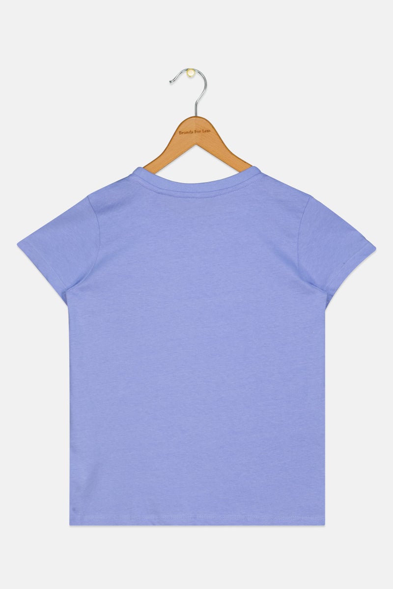 Sinsay تي شيرت مطبوع بأكمام قصيرة بياقة دائرية للفتيات الصغيرات، لافندر - Image 3