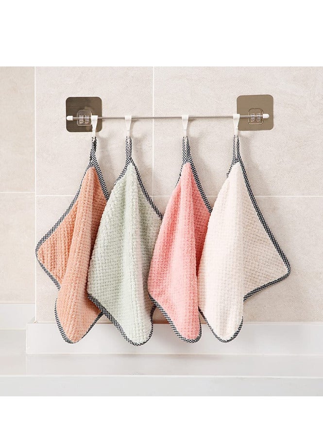 10pack hand towels for kitchen hangable coral fleece kitchen towels set super absorbent dish washing rags multi-function household cleaning cloth for kitchen  - Image 2