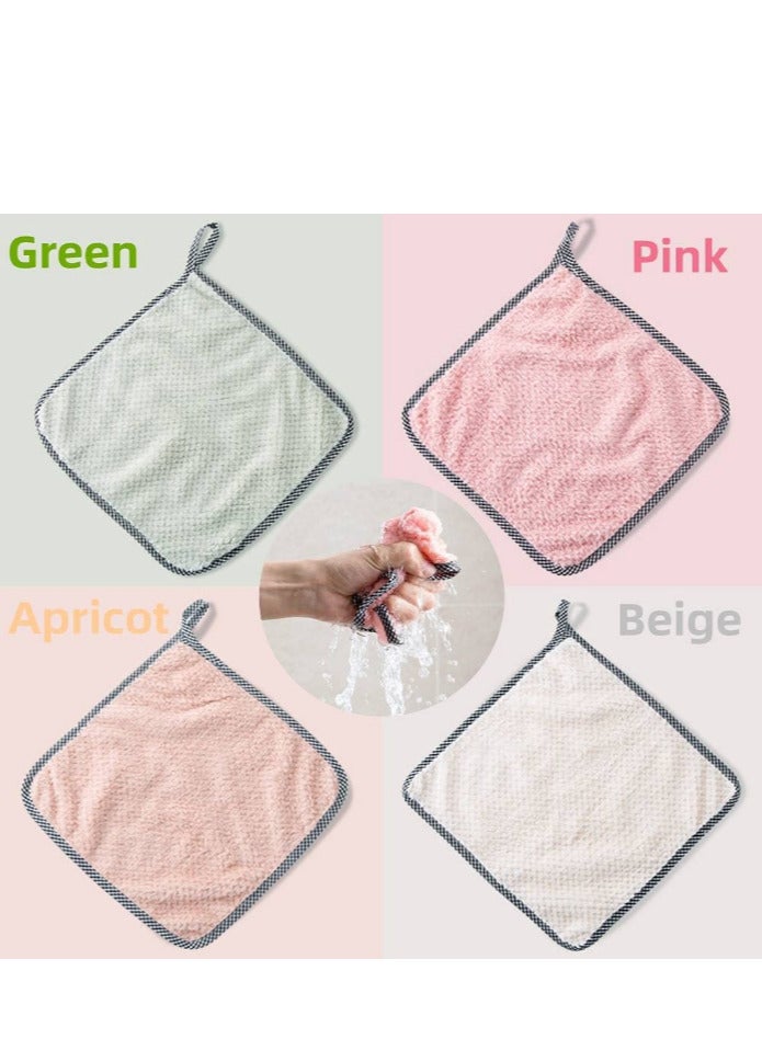 10pack hand towels for kitchen hangable coral fleece kitchen towels set super absorbent dish washing rags multi-function household cleaning cloth for kitchen  - Image 4