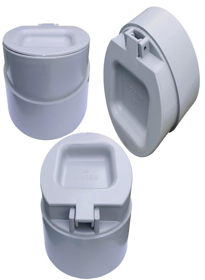 ES EKSAFAR ESEKSAFAR 1pc 6"inch PVC Drain Pipe cap/PVC Backflow Mosquito Tank Pvc Pipe Flap Gate Valve non Return Valve for 160mm Outer diameter pipe fitting (6inch PVC Pipe) - Image 4