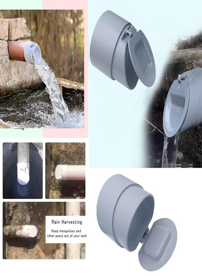 ES EKSAFAR ESEKSAFAR 1pc 6"inch PVC Drain Pipe cap/PVC Backflow Mosquito Tank Pvc Pipe Flap Gate Valve non Return Valve for 160mm Outer diameter pipe fitting (6inch PVC Pipe) - Image 5