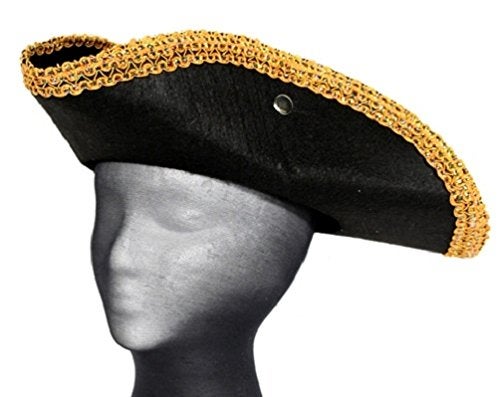 Rubies Black Tricorn Pirate Hat for Adults, Men's No Size - Image 5