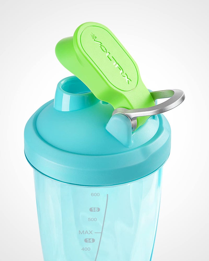 VOLTRX Electric Shaker Bottle - VortexBoost Portable USB C Rechargeable Protein Shake Mixer, Shaker Cups for Protein Shakes, BPA Free, Waterproof, Colored Light Base, 24 oz (Aurora Green) - Image 3