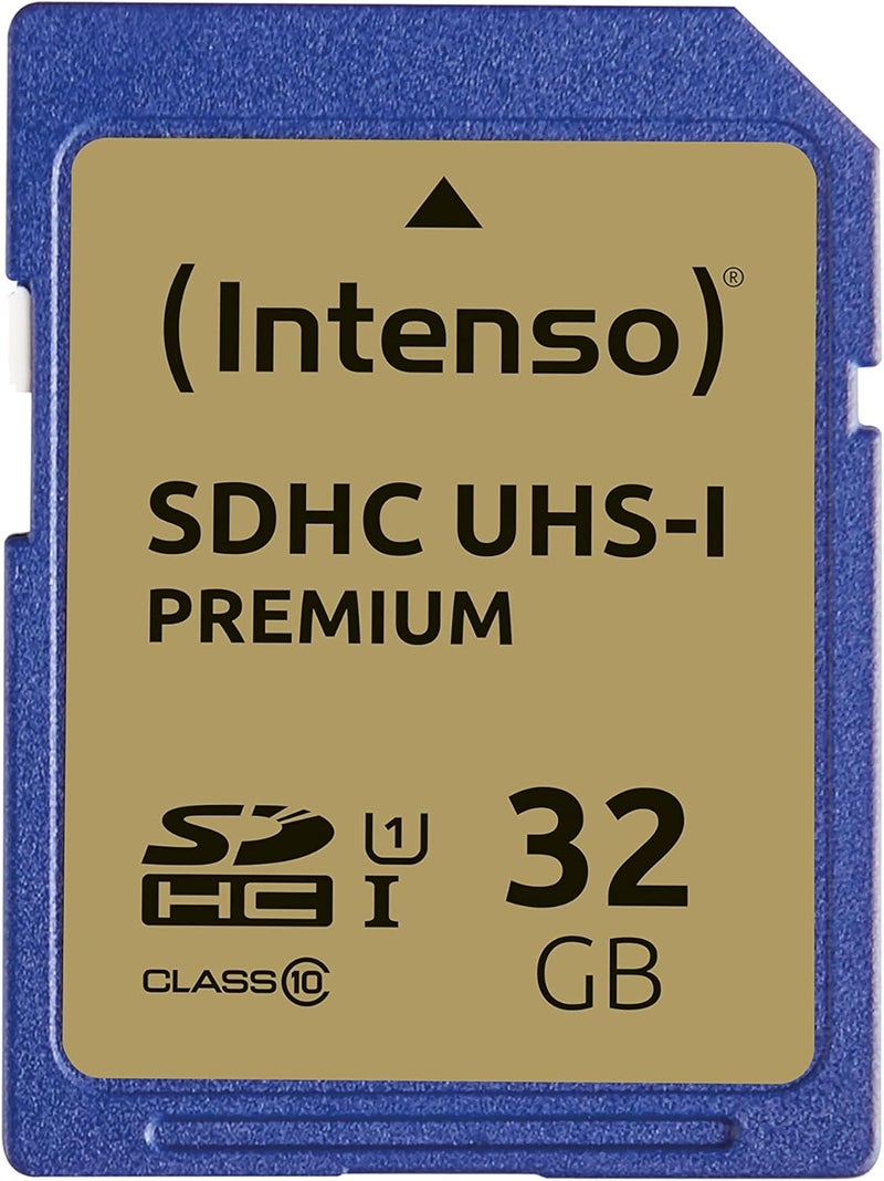 Intenso 3421480 UHS-I 32GB Grade 10 SD Memory Card, Black - Image 1