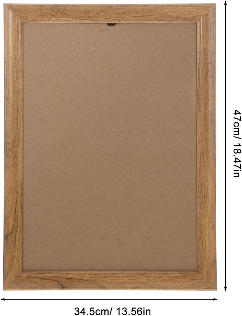 إطار صورة طوياندونا الخشبي الطبيعي مقاس A3 29.7x42 سم، إطار معلق على الحائط بلون الخشب الفاتح للرسومات التخطيطية والألغاز، حامل ملصقات خشبي ريفي لتزيين المنزل وعرض الأعمال الفنية. - Image 2