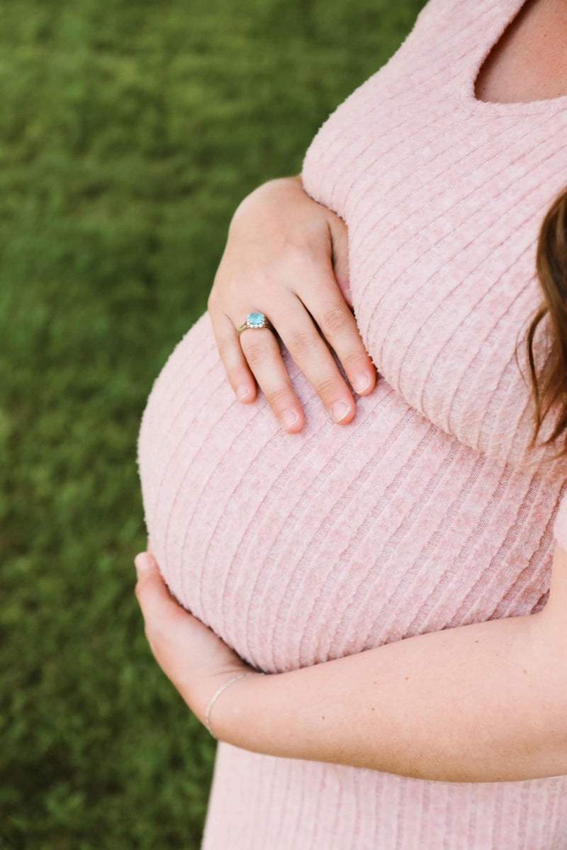 LAHILO Long Sleeve Maternity Sweater Dress for Fall Winter Baby Shower & Photoshoot - Women's Pregnancy Maternity Dresses - Image 5