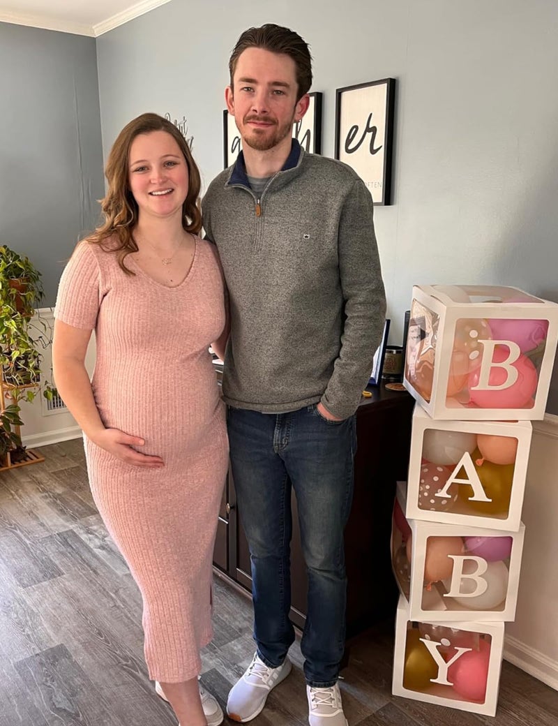 LAHILO Long Sleeve Maternity Sweater Dress for Fall Winter Baby Shower & Photoshoot - Women's Pregnancy Maternity Dresses - Image 2