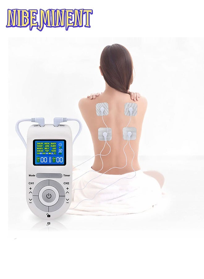 NIBEMINENT Digital Electric Cervical Spine Massager, Meridian Whole Body Pulse Massager, 12 Modes with 4 Electrode Pads for Pain Relief and Fatigue, Muscle Stimulation  - Image 2