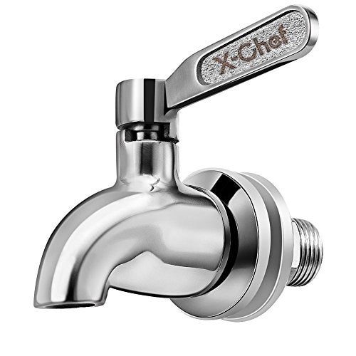 X-Chef Beverage Dispenser Spigot Replacement, Stainless Steel Metal Spigot for Glass Jar & Drink Dispenser - Image 1