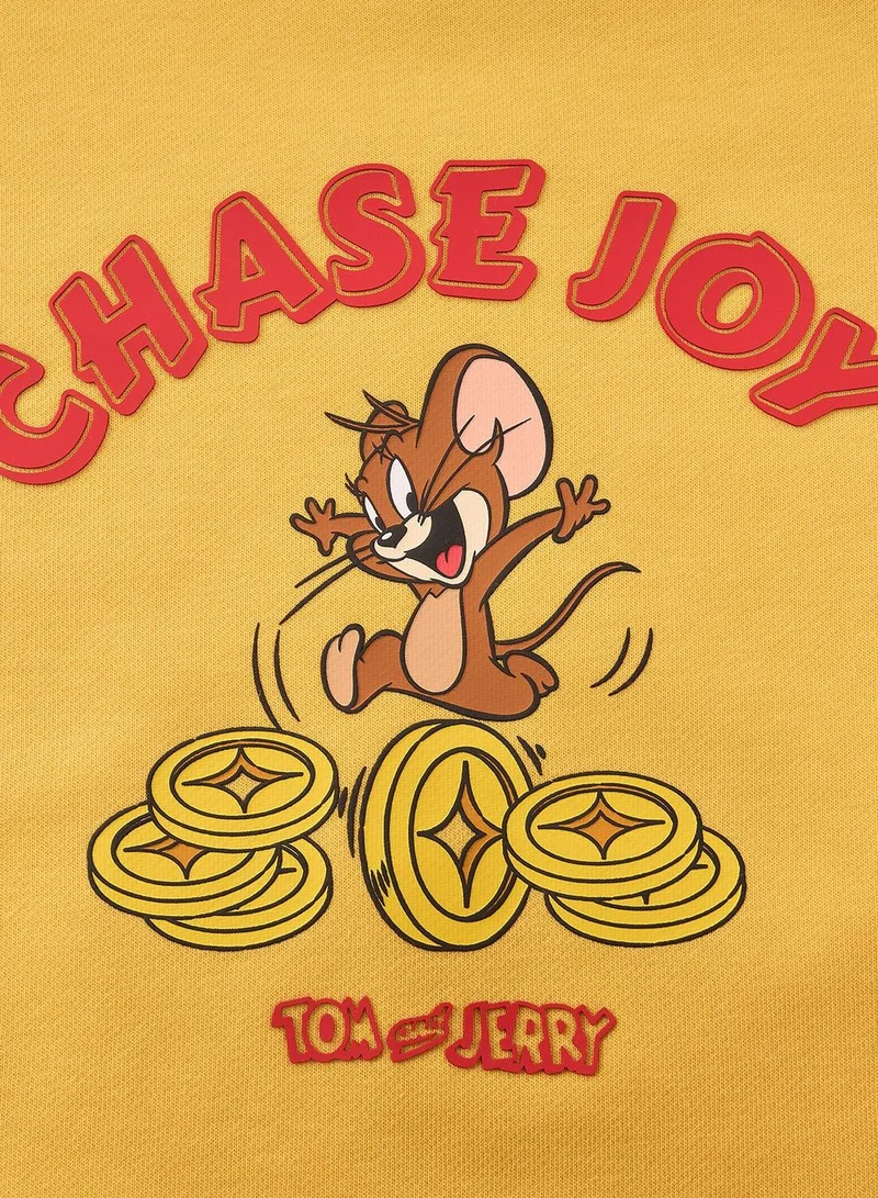 GIORDANO  Women Tom & Jerry Crew Neck Sweatshirt for Women | Best Price UAE