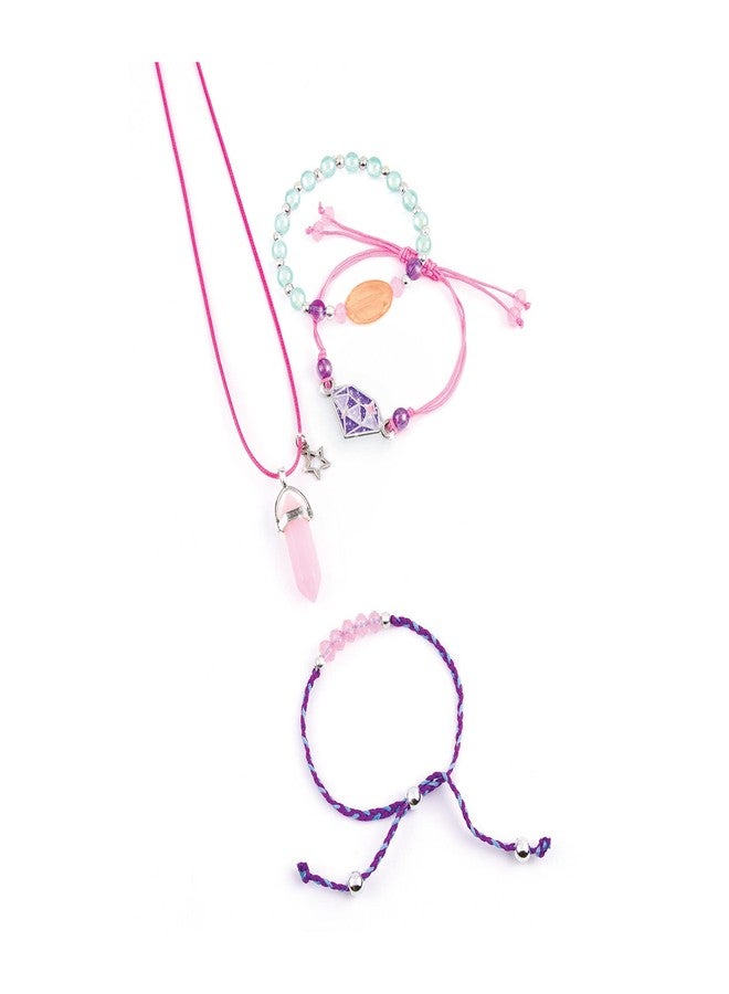 Make It Real Positive Gems Jewelry|Create Charm Bracelets, Pendants, Bacelet|49 Assorted Beads, Includes Play Tray|DIY Playful Charm & Jewelry Kit|Tweens & Girls Arts & Crafts Ages 8+|Made in India - Image 3