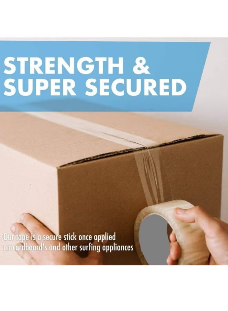 Biella™ Clear Packing Tape 2inch x 50yard - Transparent Packaging Tape Roll for Home, Office, Carton Sealing & Storage - Image 3