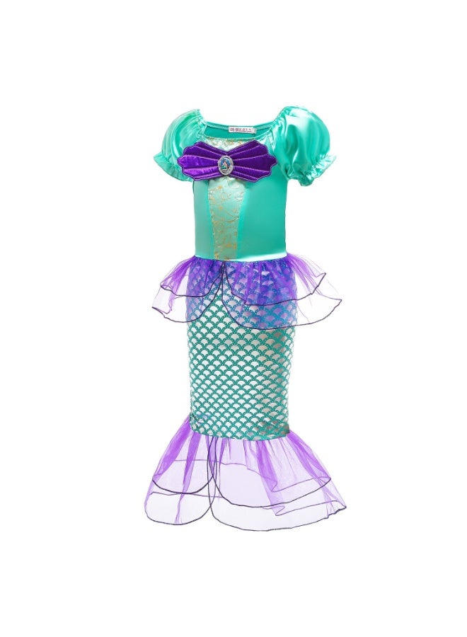 NIBEMINENT There are various Halloween costumes, children's mermaid dresses, Christmas girl princess dresses, children's performance costumes and stage costumes - Image 1