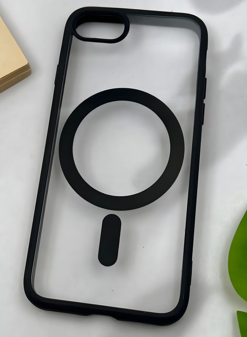 Magsafe Case for iPhone 7 Plus / 8 Plus Magsafe Clear Cover Magnetic Wireless Charging Support, Shockproof Protection, Scratch-Resistant for iPhone 7 Plus / 8 Plus - Black - Image 1