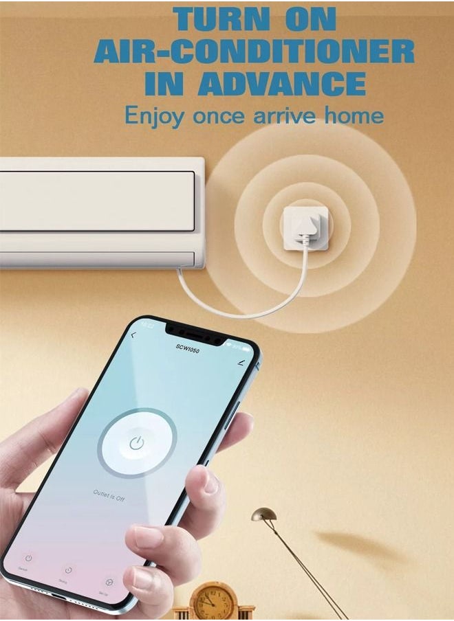 LDNIO - SCW1050 Wifi Smart Remote Control Wall Mini charger With Switch Button 2500 W 2.4 GHz WiFi Timer Plug - Image 1