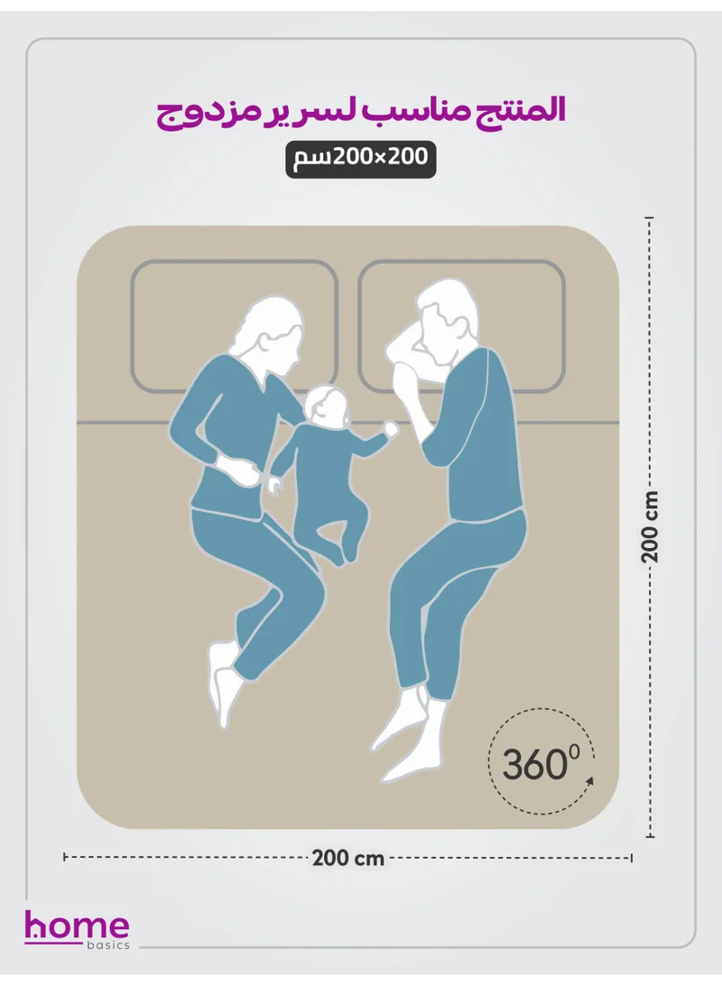 Donetella Bedding Fitted Sheet - Fits 200x200 Cm For Super King Bed - 3 Pcs (1 Fitted Sheet and 2 Pillowcases) - 35 Cm Deep Pocket - Solid Bed Sheet