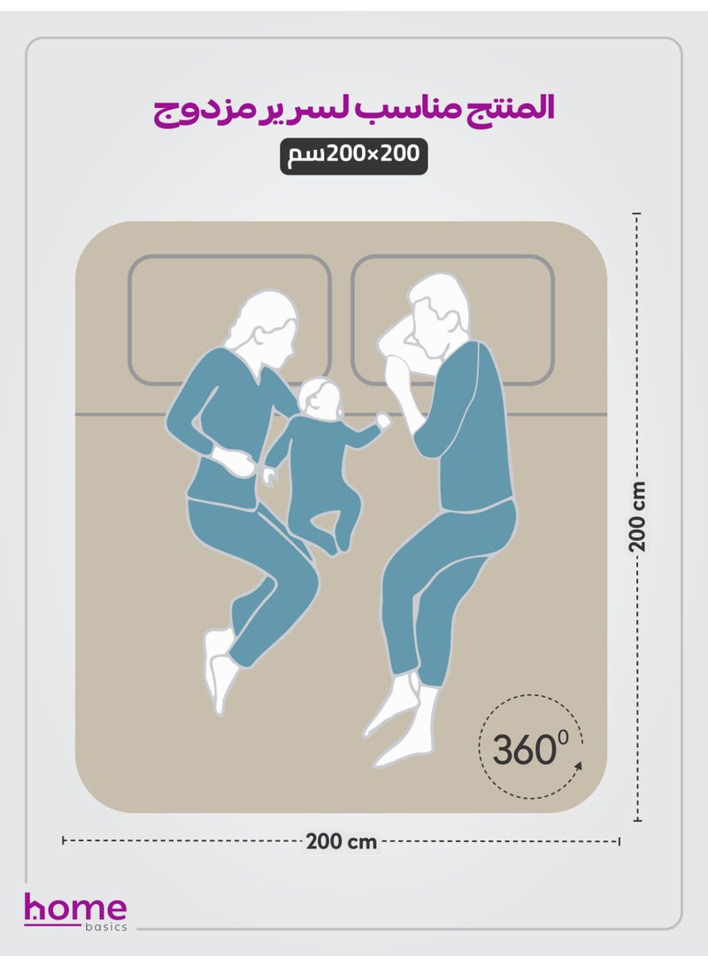 Donetella Bedding Fitted Sheet - Fits 200x200 Cm For Super King Bed - 3 Pcs (1 Fitted Sheet and 2 Pillowcases) - 35 Cm Deep Pocket - Solid Bed Sheet - Image 2