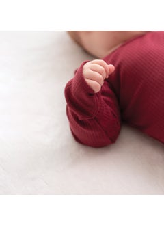 Owli CozyBlend Modal Baby Set Claret Red  - Image 4