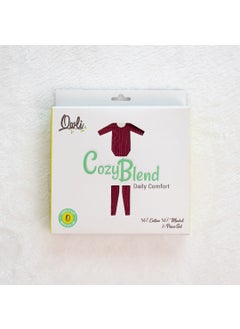 Owli CozyBlend Modal Baby Set Claret Red  - Image 2