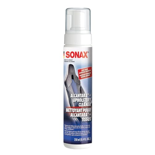 SONAX Upholstery and Alcantara Cleaner (206141), Foaming Alcantara (Synthetic Suede) Cleaning, Dirt and Grime Build-Up Cleaner for Upholstery and Alcantara, 8.45oz, 250 ml - Image 2