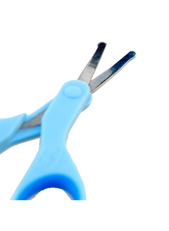 Chicco Baby Nail Scissor with Rounded Blade Ends for Safety, Easy Grip Handle, Grooming Accessory for Newborn Babies 0m+ (Blue) - Image 4