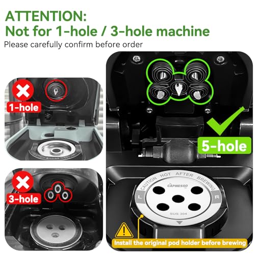CAPMESSO Reusable K Cups for Keurig: 2026 Updated All Stainless Steel Coffee Pods with 5 Holes for Keurig K Supreme, K Slim, K Duo Gen 2 Multistream Coffee Maker with Scoop, Zero Plastic (4 Pack) - Image 2
