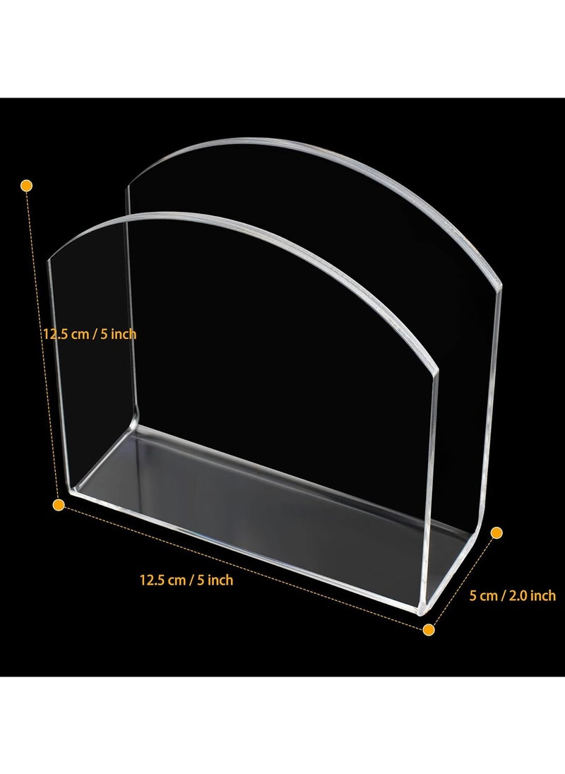 Generic - Napkin Holder Crystal Clear Acrylic Napkin Holders for Tables, Clear Paper Napkin Holder Stand Tabletop Freestanding Tissue Box Dispenser for Dinner Kitchen Restaurant Home Decor - Image 1