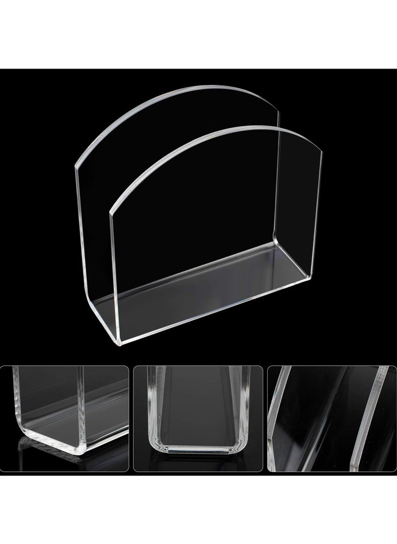 Generic - Napkin Holder Crystal Clear Acrylic Napkin Holders for Tables, Clear Paper Napkin Holder Stand Tabletop Freestanding Tissue Box Dispenser for Dinner Kitchen Restaurant Home Decor - Image 1