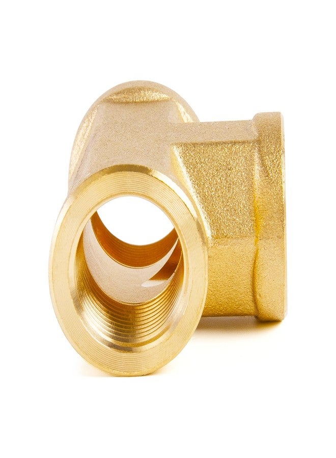 ChillWaves Brass Pipe Fitting, Tee 1/4in x 1/4in x 1/4in NPT Female Thread Adapter(3-PACK) - Image 4