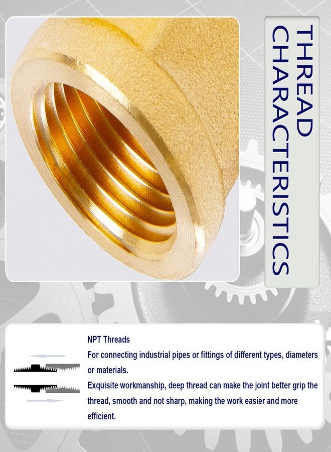 ChillWaves Brass Pipe Fitting, Tee 1/4in x 1/4in x 1/4in NPT Female Thread Adapter(3-PACK) - Image 5