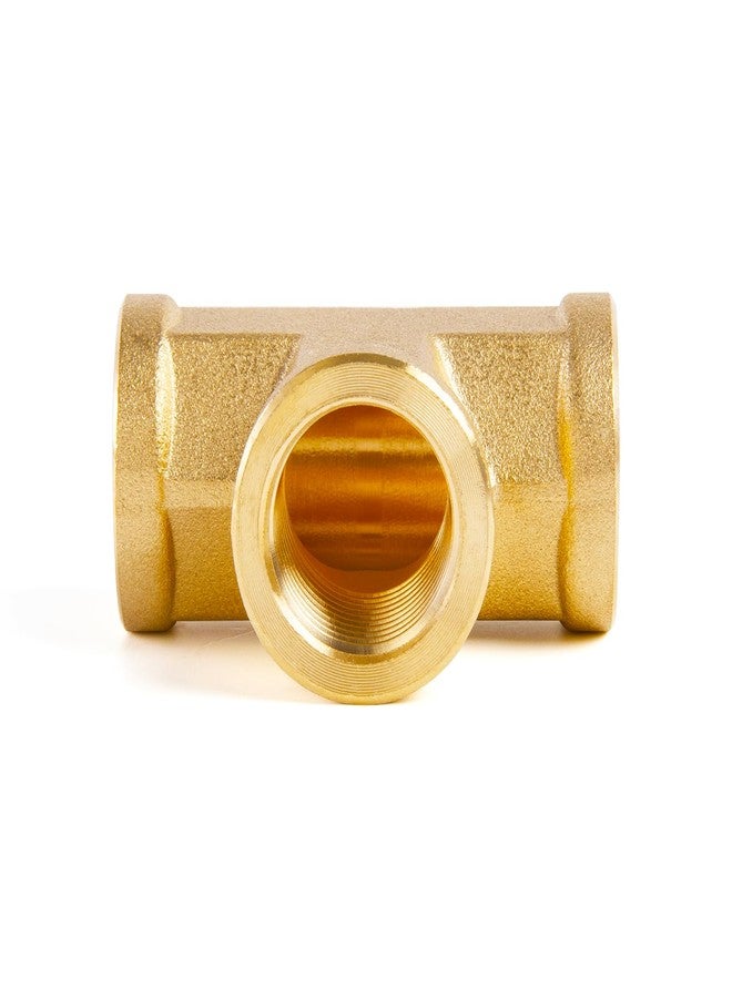 ChillWaves Brass Pipe Fitting, Tee 1/4in x 1/4in x 1/4in NPT Female Thread Adapter(3-PACK) - Image 3