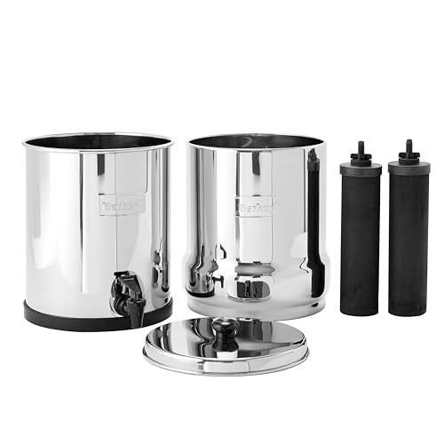 Berkey Big Berkey GravityFed Stainless Steel Countertop Water Filter System 225 Gallon with 2 Authentic Black Berkey Elements BB92 Filters - Image 3