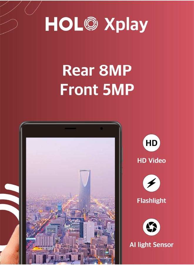 Smart Tablet XPlay 8 Inch 64GB 4GB RAM WIFI Data-SIM Android OS Zoom Bluetooth Dual SIM Quad Core CPU Type-C Charger from Holo