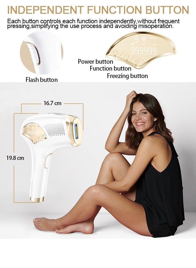 White 3-In-1 Home Laser Hair Removal IPL Hair removal/Skin Rejuvenation/Remove Spots and Fine Acne - Image 5