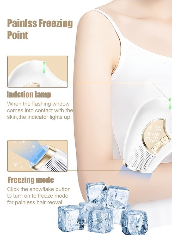 White 3-In-1 Home Laser Hair Removal IPL Hair removal/Skin Rejuvenation/Remove Spots and Fine Acne - Image 2