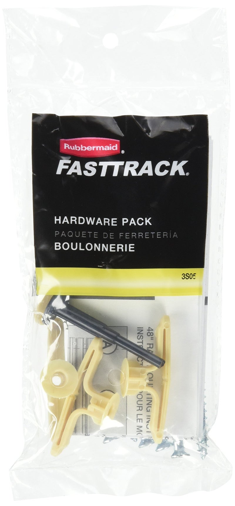 Rubbermaid Garage FastTrack Rail Hardware Pack Gray for Home/Garage/Wall/Shed Organization - Image 1