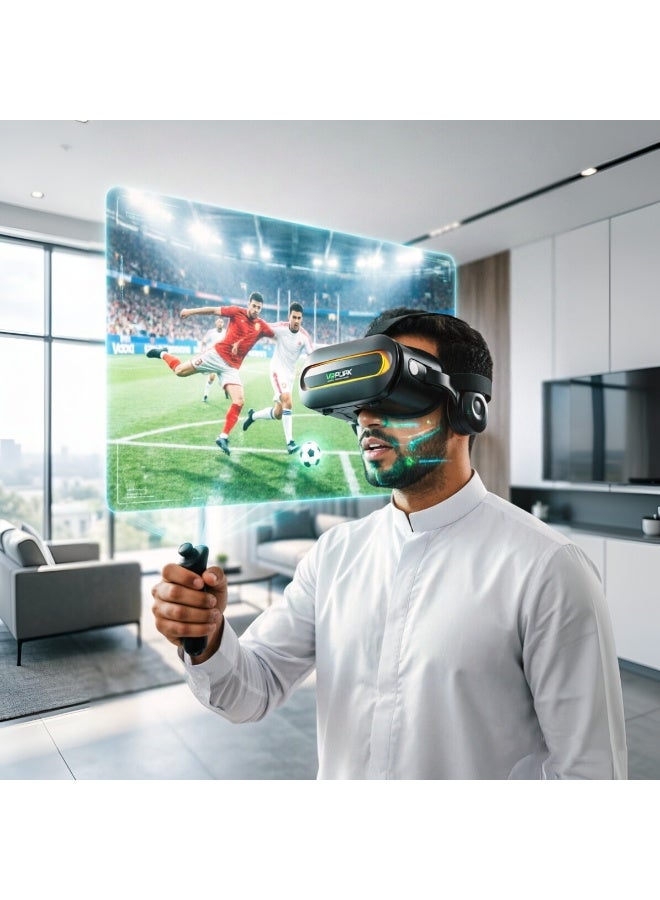 في أر بارك سماعات واقع افتراضي VRPARK J60 لاسلكية مع سماعات بلوتوث، تجربة أفلام وألعاب ثلاثية الأبعاد عالية الدقة للهواتف الذكية 4.7-6.7 بوصة - Image 4