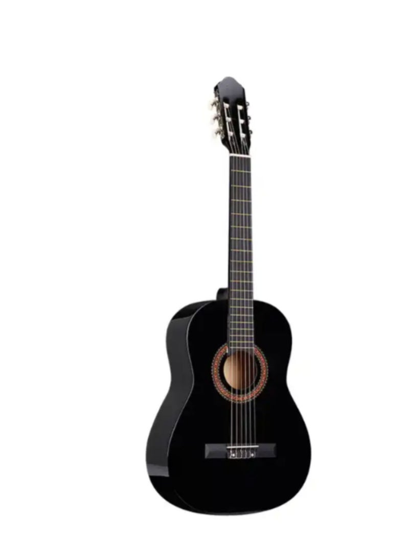 Megarya 34” Classical Guitar with Nylon Strings Acoustic Guitar with Truss Rod for Beginner (Black) - Image 1
