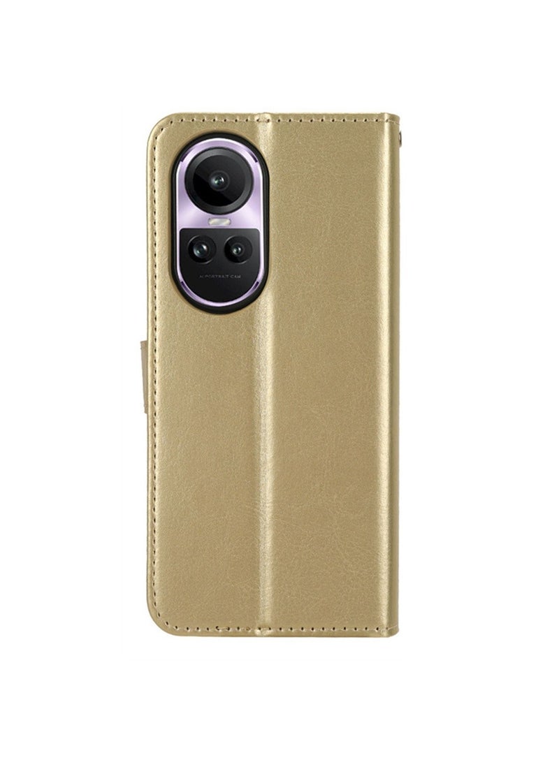 OPPO Reno 10/10 Pro 5G Phone Case Cover With Full Body Camera Len Protector PU Leather Wallet Card Holder Shockproof Protective Back Cover With Release Hand Phone Holder Daily Video Kickstand  - Image 5