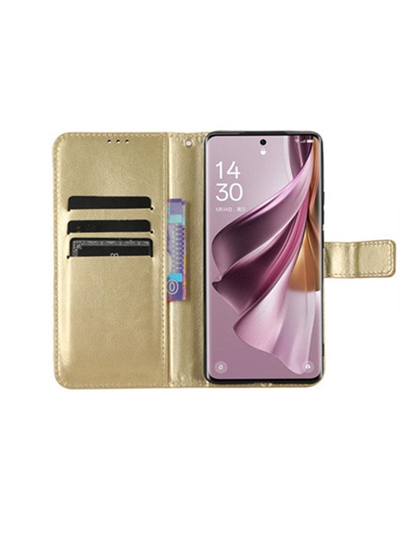 OPPO Reno 10/10 Pro 5G Phone Case Cover With Full Body Camera Len Protector PU Leather Wallet Card Holder Shockproof Protective Back Cover With Release Hand Phone Holder Daily Video Kickstand  - Image 3