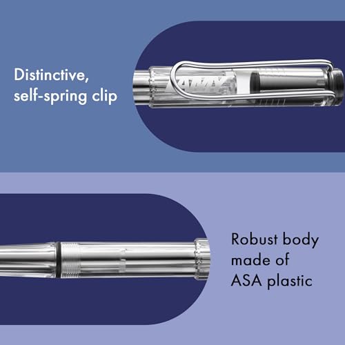Lamy safari vista - Rollerball Pen with ergonomic grip & line width M - for pleasant long writing - made of robust ASA plastic - including rollerball refill M 63 in blue - Image 4