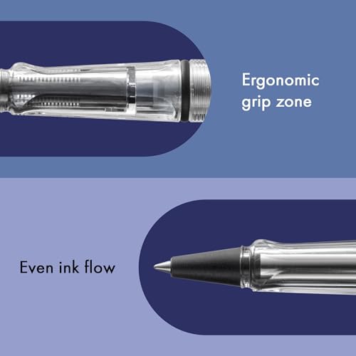 Lamy safari vista - Rollerball Pen with ergonomic grip & line width M - for pleasant long writing - made of robust ASA plastic - including rollerball refill M 63 in blue - Image 3