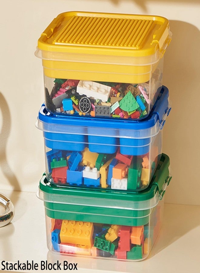 WMM Storage Organizer Bins for Lego, Building Blocks Storage with Building Baseplate Lid, Storage Containers for Building Brick Storage Plastic Stackable Organizer Bin - Image 5